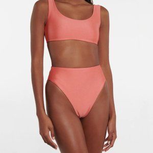 Jade Swim Incline High Rise Bikini Bottom Coral NEW XL